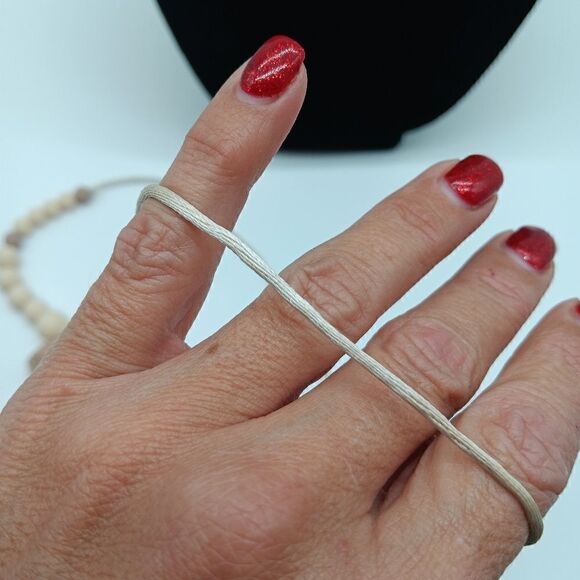 NWOT CHEWABLE CHARMS - The Collins Teething Necklace - Silicone/Beechwood/Satin - Picture 5 of 11